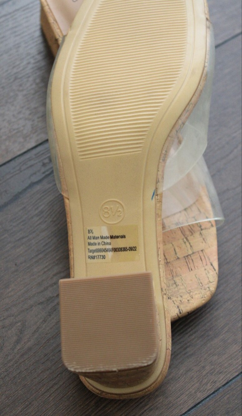 A New Day Clear Cork Block Heel Mule - Picture 9 of 10